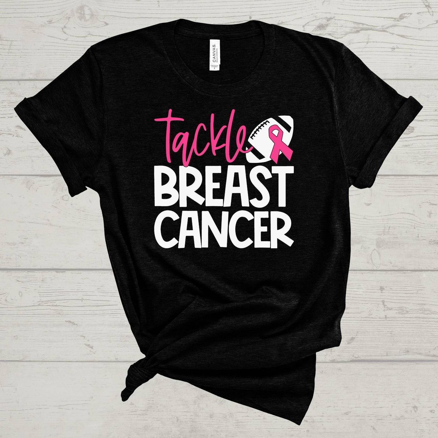 TACKLE BREAST CANCER TEE-BREAST CANCER AWARENESS