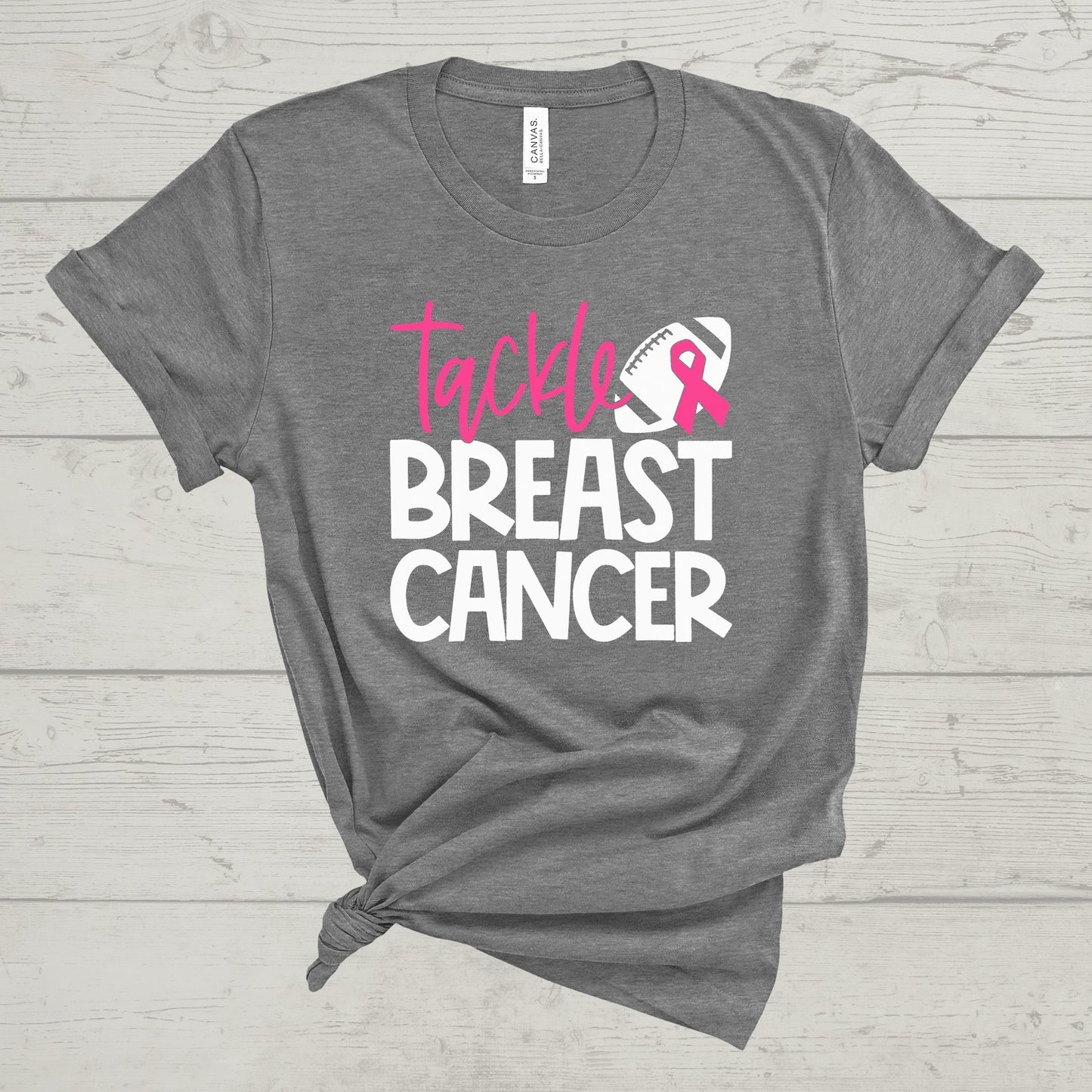 TACKLE BREAST CANCER TEE-BREAST CANCER AWARENESS