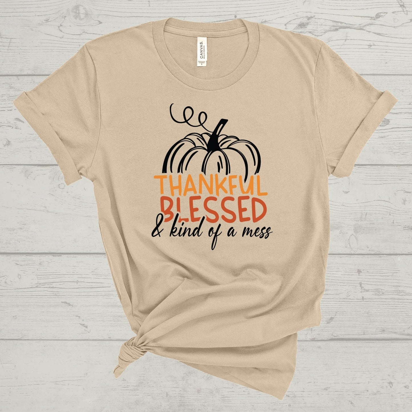 Thankful, Blessed, and Kind of a Mess Tee