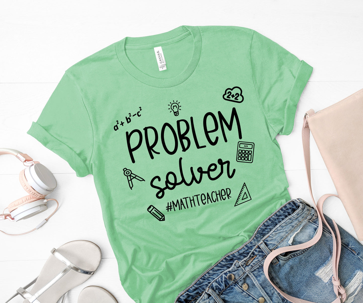 Problem Solver-Math Teacher Shirt, Teacher Shirt, Teacher T-shirt, School Shirt, Teacher Appreciation Gift, Teacher Present, Math Teacher