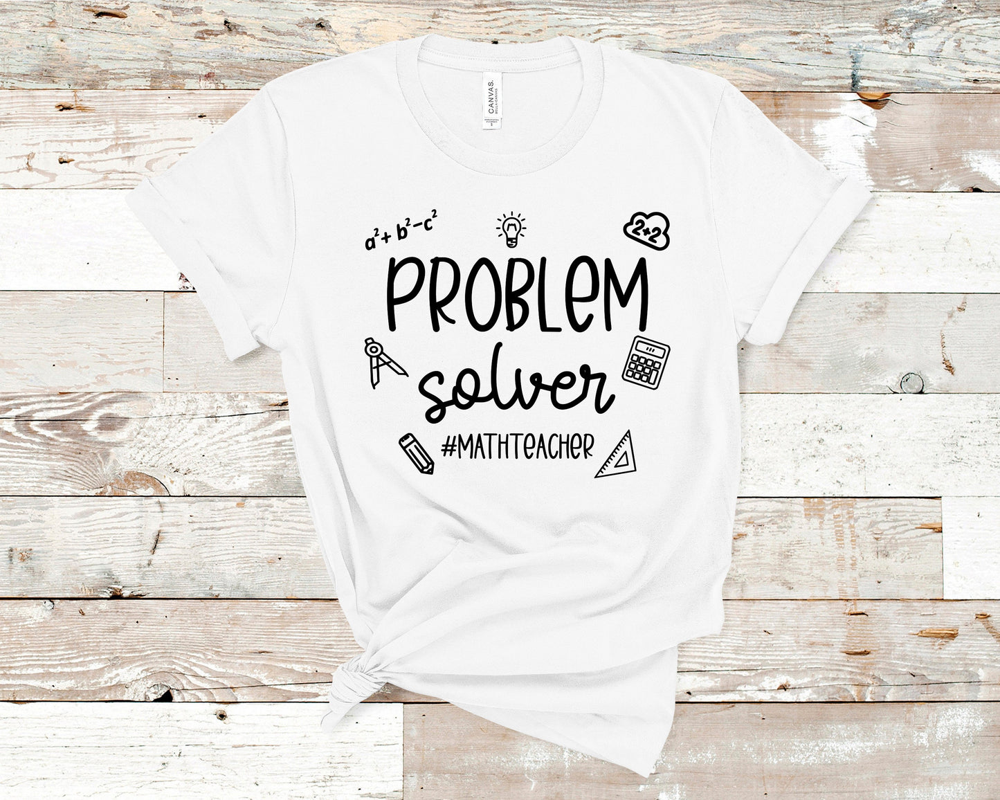 Problem Solver-Math Teacher Shirt, Teacher Shirt, Teacher T-shirt, School Shirt, Teacher Appreciation Gift, Teacher Present, Math Teacher