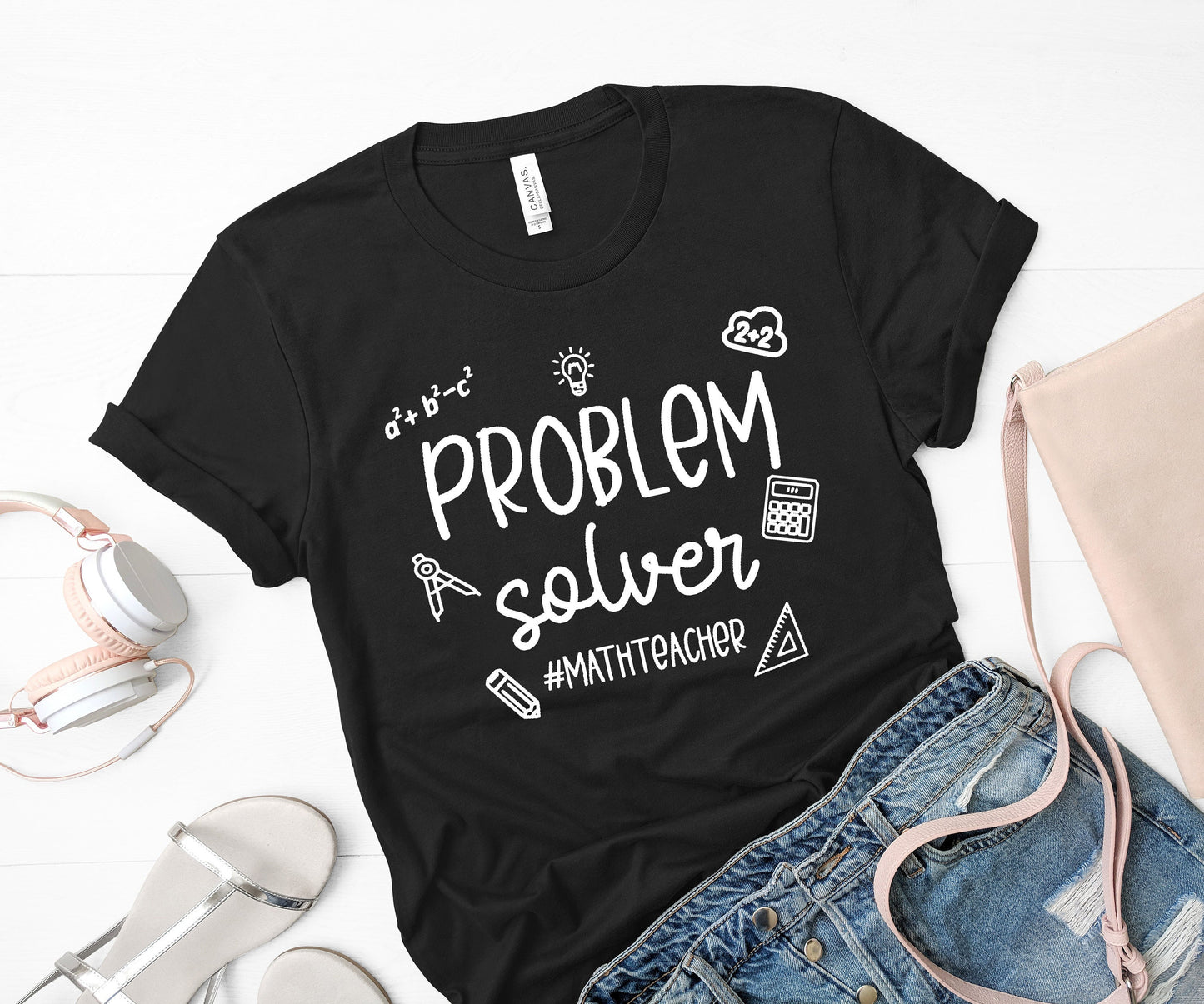 Problem Solver-Math Teacher Shirt, Teacher Shirt, Teacher T-shirt, School Shirt, Teacher Appreciation Gift, Teacher Present, Math Teacher