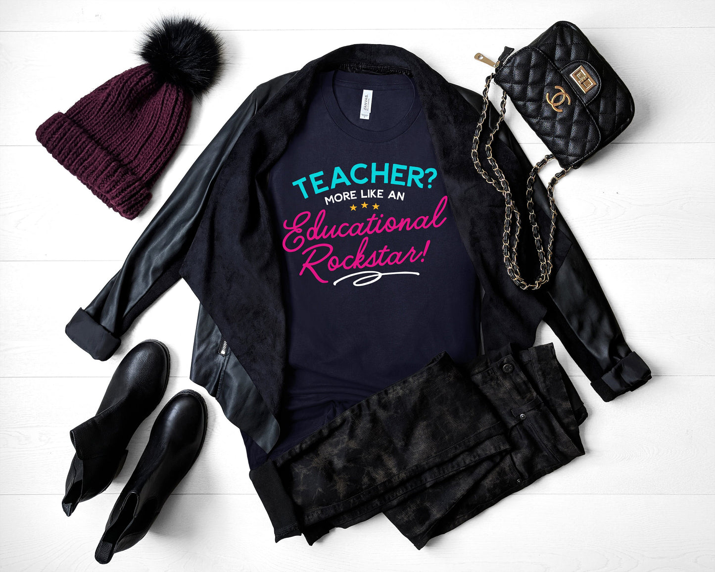 Teacher, More Like an Educational Rockstar Shirt, Teacher Rockstar, Teacher shirt, Teacher T-Shirt, Teacher Appreciation Gift, School