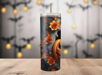 3D Jack-o-Lantern Halloween Tumbler