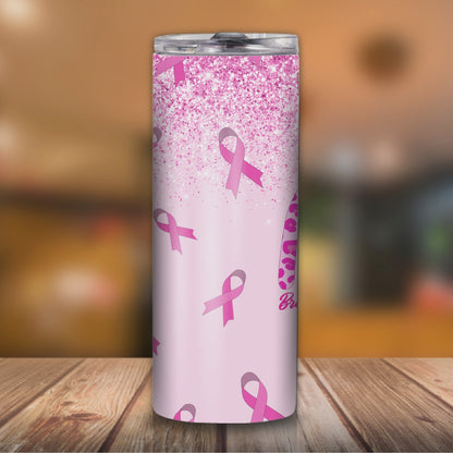 BREAST CANCER AWARENESS BOHO RAINBOW TUMBLER